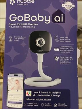 Hubble GoBaby ai Smart 2K UHD Monitor - White